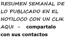 Resumen de titulares y link que publico el Notiloco.com, la semana que paso